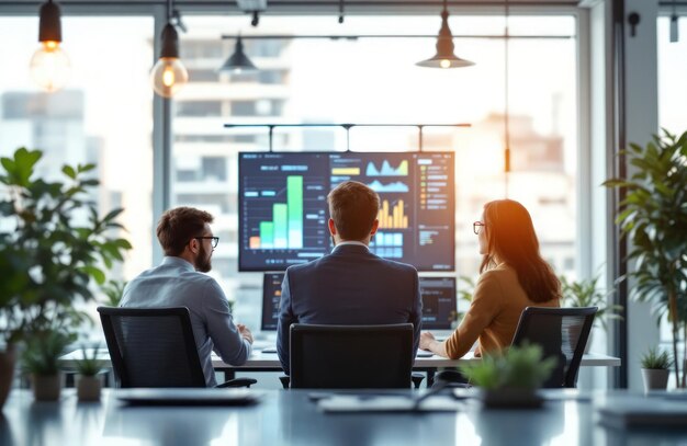 люди з ноутбуками й діаграмами